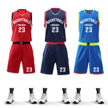 Мужские трикотажные баскетбольные костюмы для колледжа и баскетбола, дышащие спортивные футболки и шорты