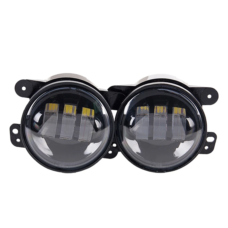  2Pcs 4 Inch 30W Fog Light LED Front Bumper Lights for J e e p Wrangler JK 2007-17 - 4000261465878
