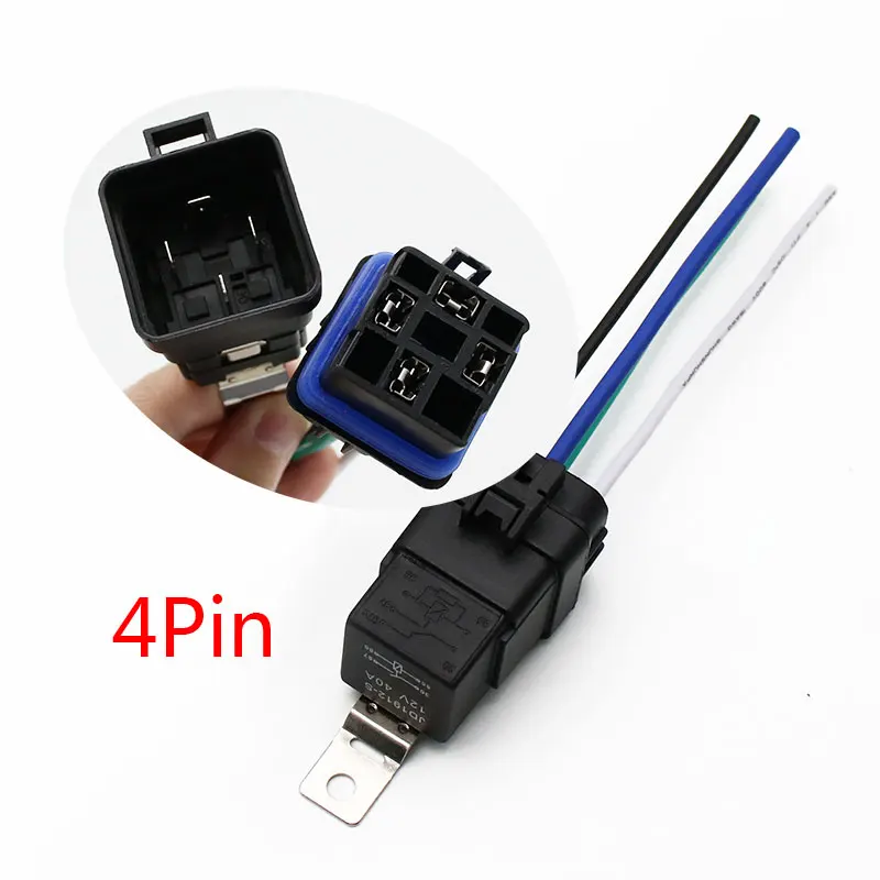 2pcs Auto Relay 4Pin 12V DC,Automotive Relay Switch Socket and Relay Holder,Weather Proof Seal Heavy Duty Car Motor Relay Weather Proof Seal