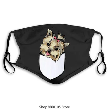 

Yorkshire Terrier Fake Taschenmaske Welpe Tierliebhaber Nette Schöne Hundetop Männer Frauen Unisex Mode Maske Kostenloser Versan