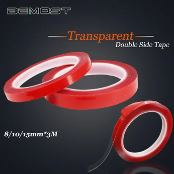 

Auto Living Goods Red Transparent Silicone Double Sided Tape Sticker For Car Stickers High Strength No Traces Adhesive Sticker