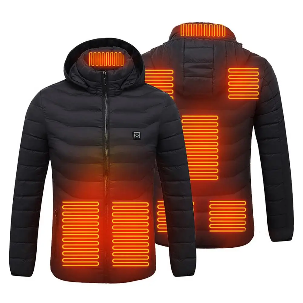

USB Electric Heating Jacket 8 Heating Waterproof Heated Coat Ski And Mountaineering Warm Clothing