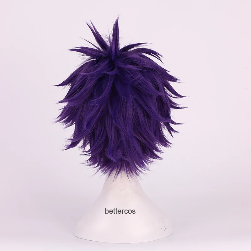 My Boku no Hero Academy Shinsou Hitoshi Shinso Косплей парики короткие темно-фиолетовые термостойкие синтетические волосы парик+ парик