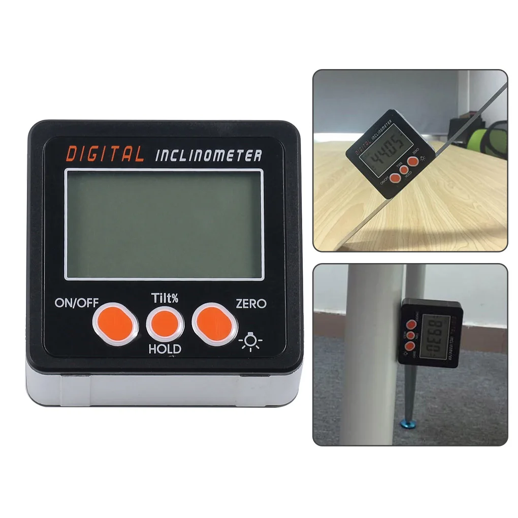  4x90 Digital Protractor Inclinometer Bevel Box IP54 Waterprood Electronic Angle Meter Angle Finder