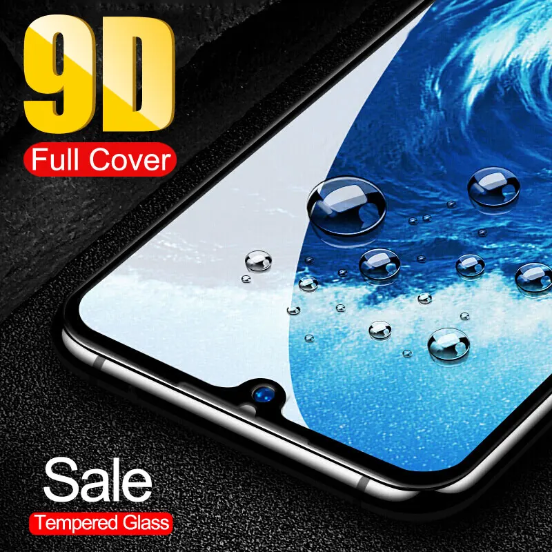 

9D Full Cover Screen Protector on For Huawei Y9 Y6 Pro Y7 2019 Protective Film for Huawei Y7 Y5 Y6 Prime 2018 Y7s Tempered Glass