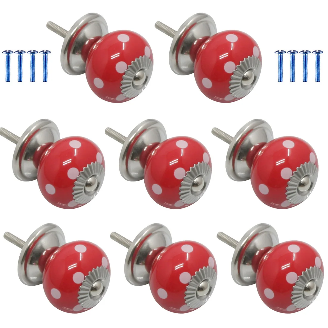 

Wholesale 8pcs European Modern Minimalist Single Hole Door Knob Ceramics Round Handles Drawer Cupboard Pull Handle Furniture