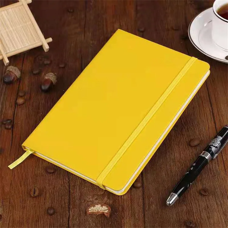 Business A5 Notebook PU Leather Strap Diary Office Stationery Notebook A6 Notebook Custom Simple Fashion 