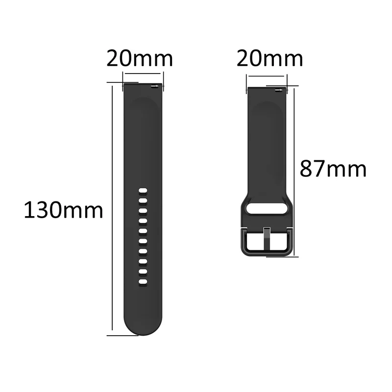 Для samsung Active/2 для LG TICWATCH 2 для huawei Watch2 официальные модели силиконовый ремешок L Размеры Браслет замена для Garmin
