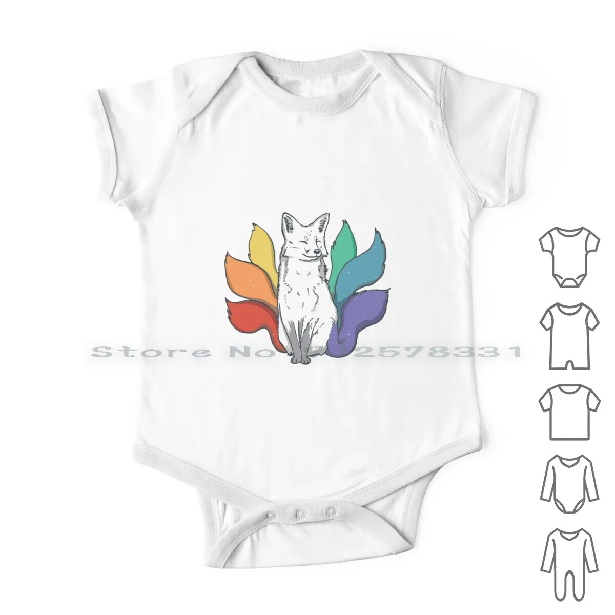 

Lgbtq Six Tailed Fox Colorful Pride Animal Newborn Baby Clothes Rompers Cotton Jumpsuits Lgbtq Animal Six Tailed Fox Colorful