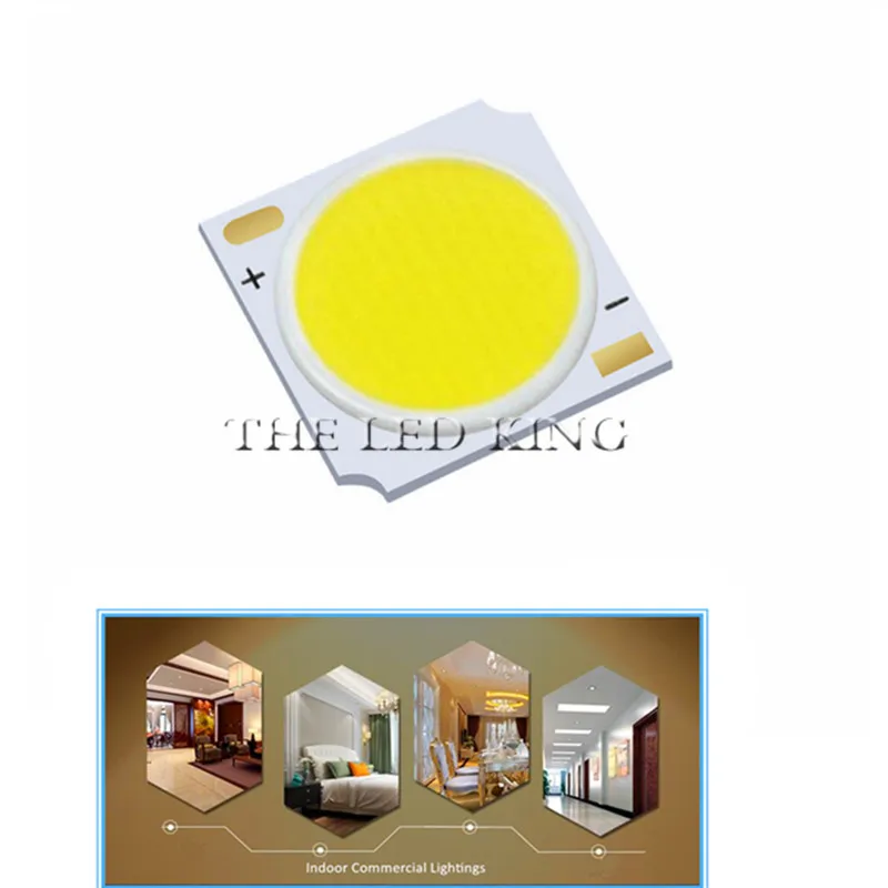 10pcs Round LED COB Chip 12mm Shinning Surface 9V 3W Beads for Spot light Downlights Cold White 6000K 11mm Dimate | Лампы и освещение