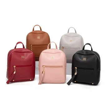 

Mini Backpack Women PU Leather Shoulder Bag For Teenage Girls Multi-Function Small Bagpack Female Ladies School Backpack ##4