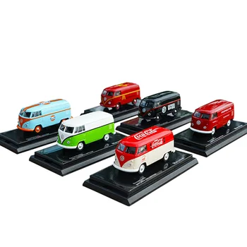 

1:64 scale alloy die-cast bus minibus textured metal toy car collection gift kids souvenir art home display show