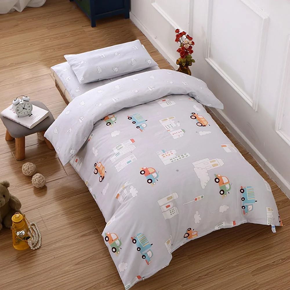 3Pcs/set Cotton Crib Bed Linen Kit Cartoon Baby Bedding Set for Boy Girl Including Pillowcase Bed Sheet Duvet Cover