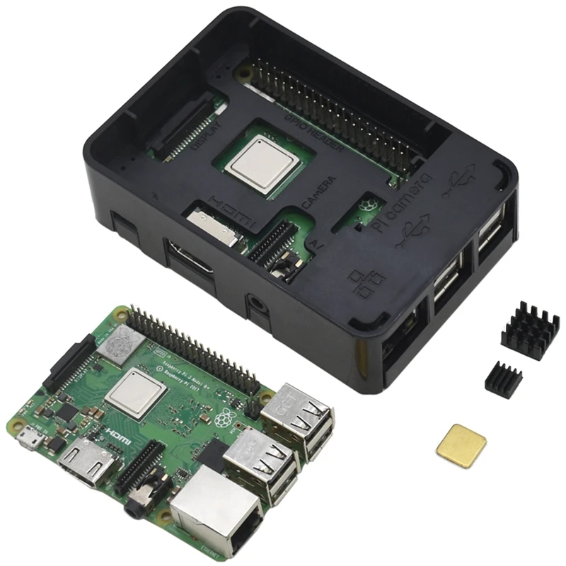 Для Raspberry Pi 3 Model B+(B Plus) четырехъядерный процессор 1,4 ГГц 64 бит процессор Wifi и Bluetooth материнская плата, с V4 чехол