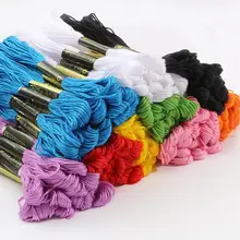 5 pçs/10 pçs multicolorido bordado fio dental ponto cruz kit sólido pequeno laço bordado diy fios artesanato algodão costura acessórios