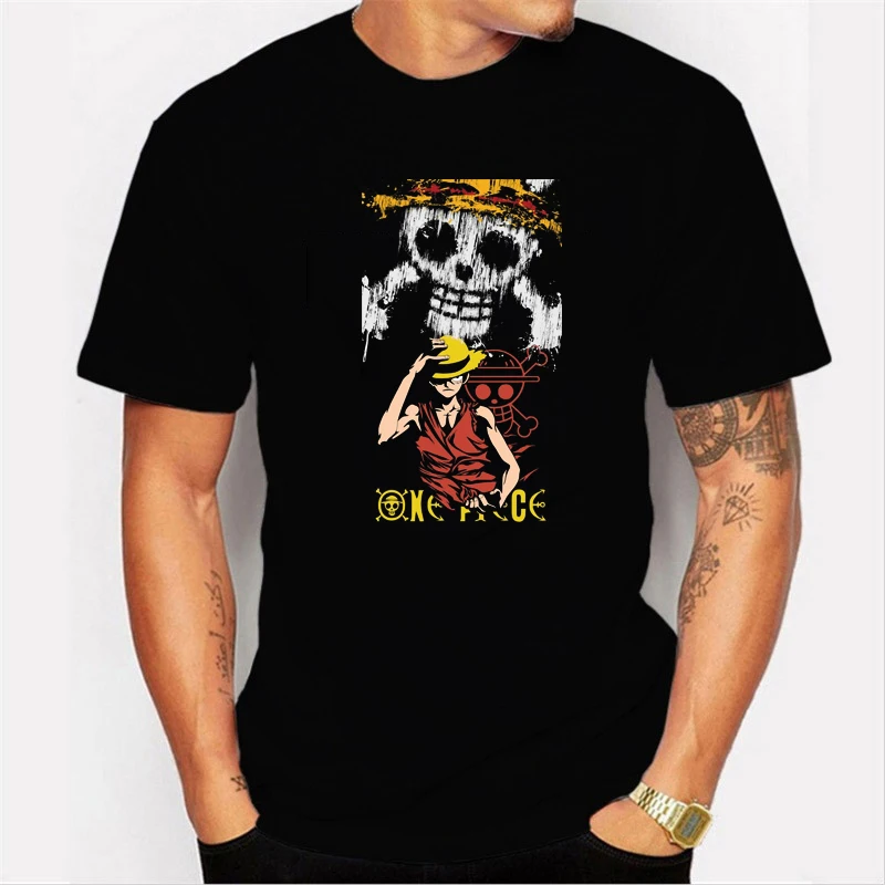 

New T Shirt Japanese Style ONE PIECE Print Anime Luffy T-shirt Men Women Tshirt Summer Short Sleeve O-neck Tops Tees Homme S-3xl