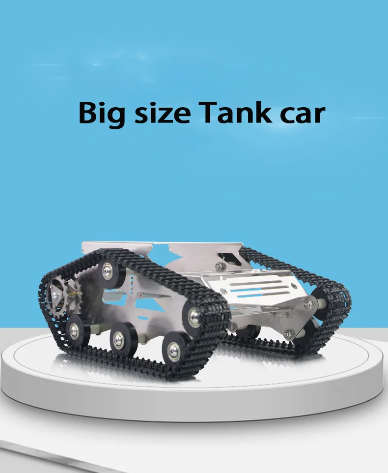 

Stainless Steel Smart Car Chassis DIY Maker Kit Tracked Car Classic Tank Large Size Finished Product