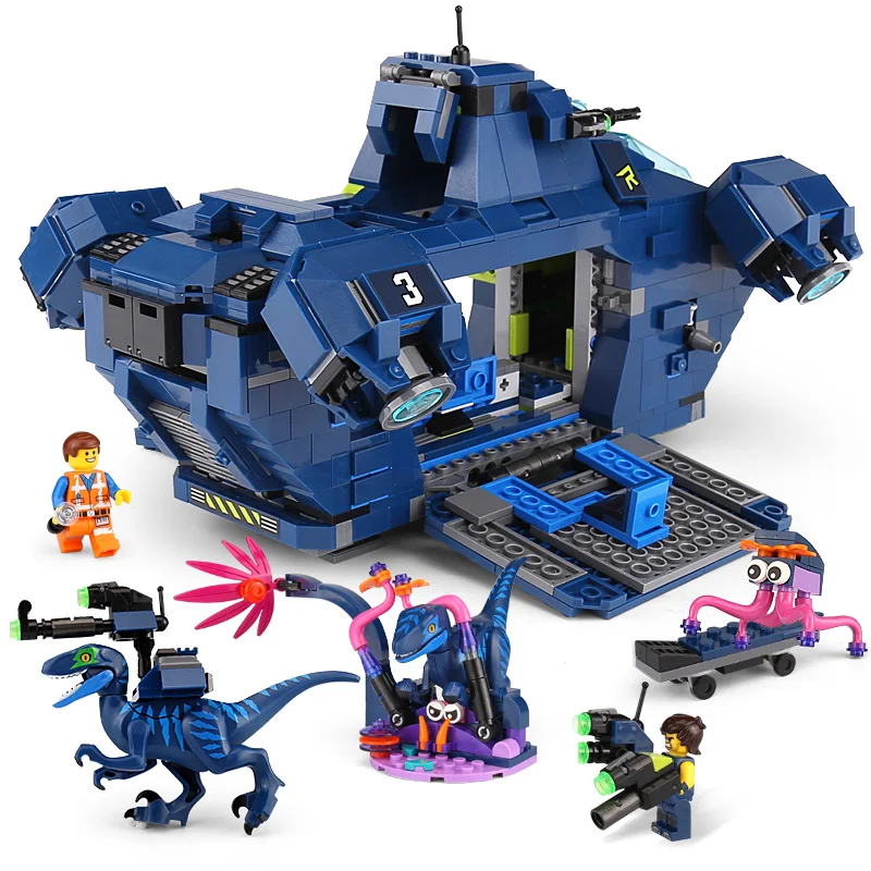 

45012 New 2019 Movie 2 Series Rex's Rexplorer Building Blocks Bricks child Toys Birthdays Gifts DIY Compatible With city