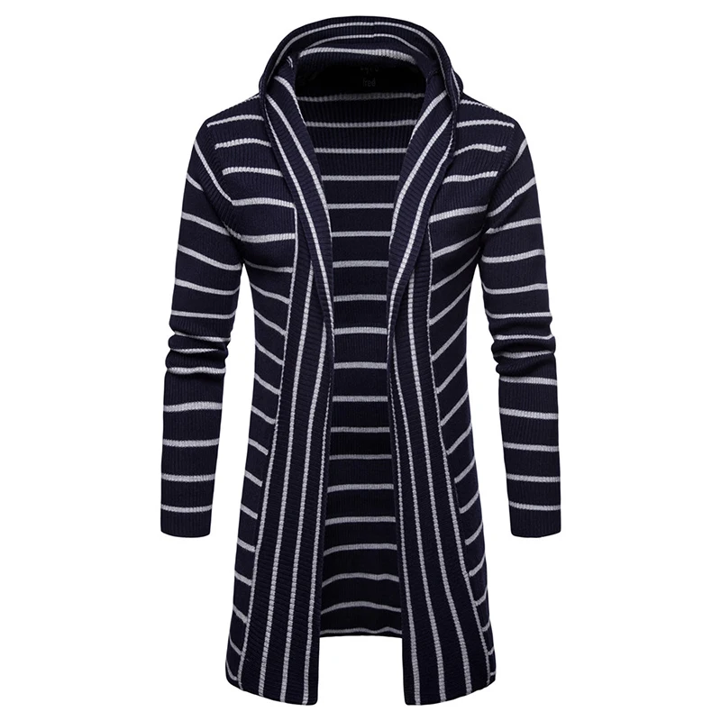 2019 Winter Men Casual Sweater coat mens keep warm Thick coat slim Cardigan Men Hooded Neck Jacket Knitted Brand Male Sweaters