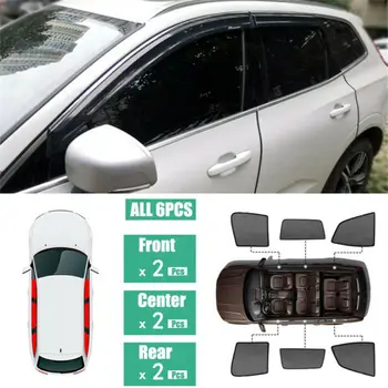 

Fit For Volvo XC60 2009-2017 6Pcs Windows Sunshade UV Protection Mesh Block Visor