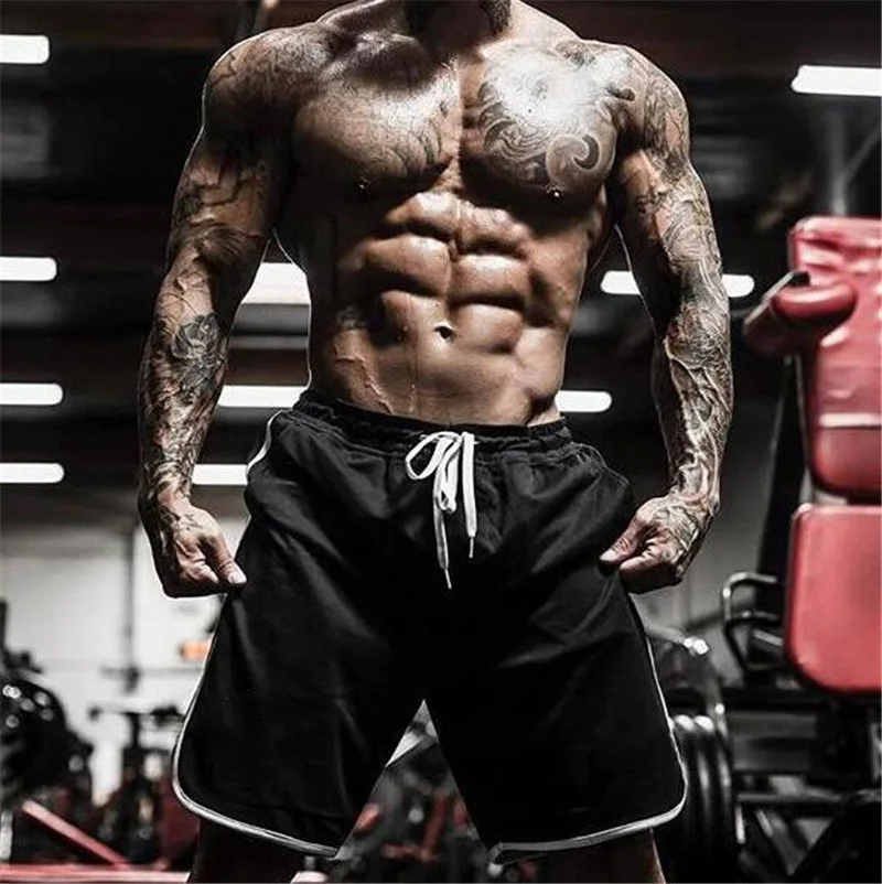 Мужские шорты-карго PUI TIUA, летние модные шорты для фитнеса, пляжа, мужские шорты для спортзала, свободные быстросохнущие шорты для бодибилдинга