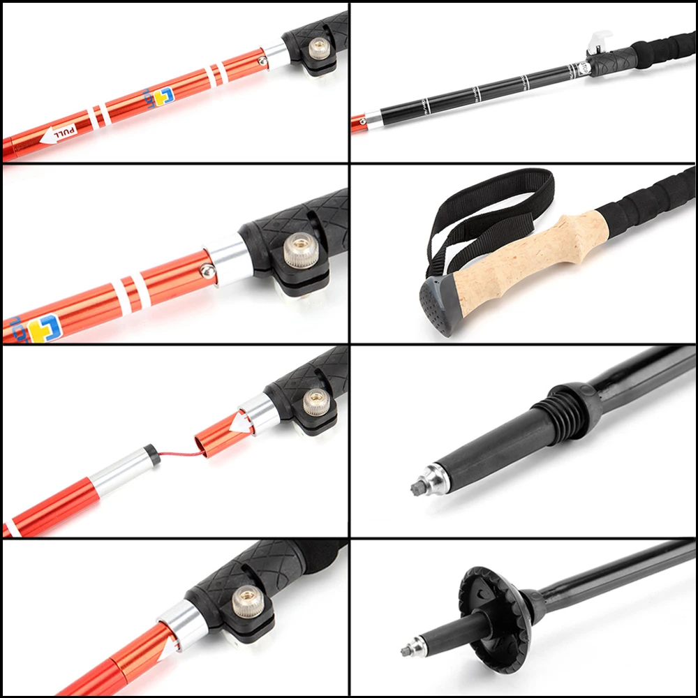 Walking Sticks Anti Shock Hiking,Walking,Trekking Trail Poles for Nordic Walking Telescopic Scandinavian Hiking Equipment