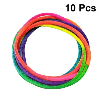 

10PCS Rainbow Finger String Fun Colored String Hand Game Finger String Toy for Kids Children Novelty Toy