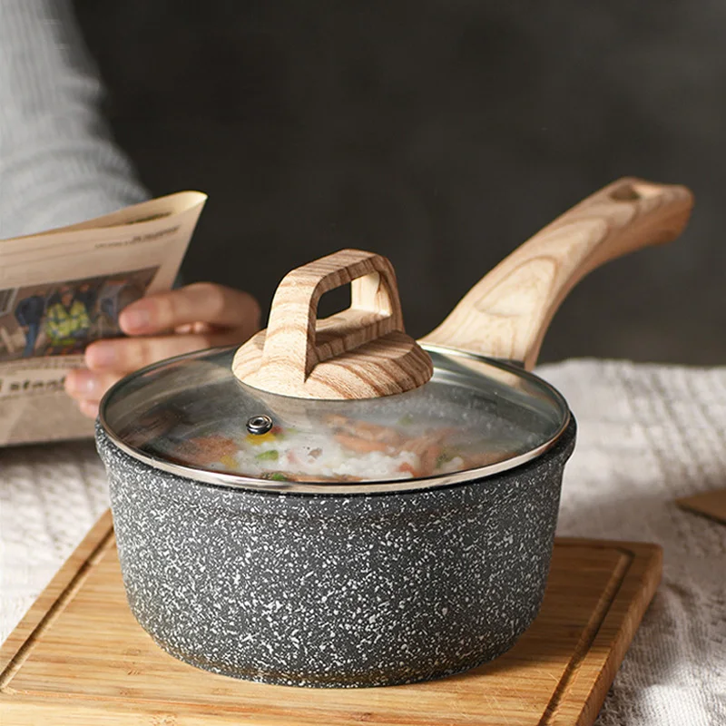 Eco-friendly Hot Wholesale Forged Aluminum Cookware Set Granite Marble  Stone Of Non Stick Frying Pan Set And Soup Pot - Soup & Stock Pots -  AliExpress