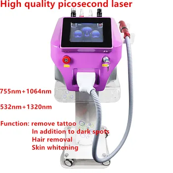 

Portable Nd Yag high quality laser Picosure picosecond laser carbon peeling, spotting and whitening tattoo removal machine
