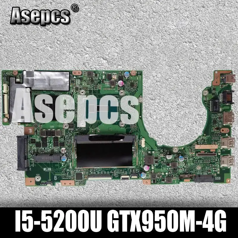 

Asepcs K501LX Laptop motherboard for ASUS V505L K501LB K501LX K501L K501 Test original mainboard 4G RAM I5-5200U GTX950M-4G