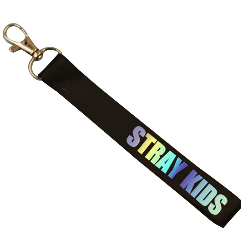 

2019 New Keychain Laser Lanyard Ribbon Key Chains Letter Printed Keyring Accessories For Men Women