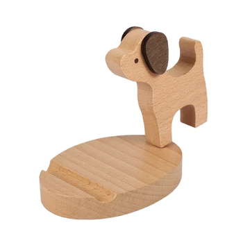 

Creative Gifts Portable Wooden Cellphone Holder Stand Bracket for Universal Mobile Phone Tablet Wooden Puppy Stand