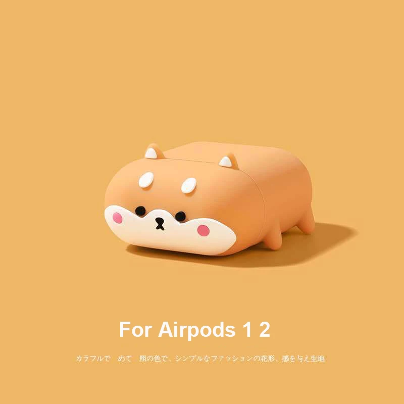 Funda con Corgi 3D para Apple Airpods 1 y 2, funda protectora inalámbrica de silicona con Bluetooth para AirPods Pro, gato y perro