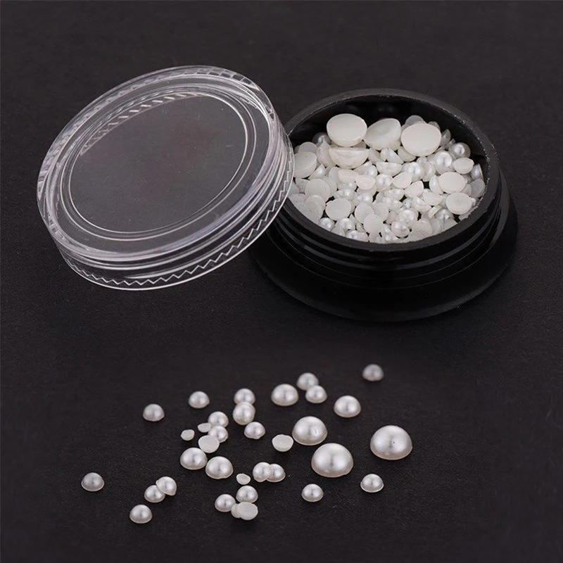 Полукруглые бусины из АБС пластика с имитацией жемчуга для украшения