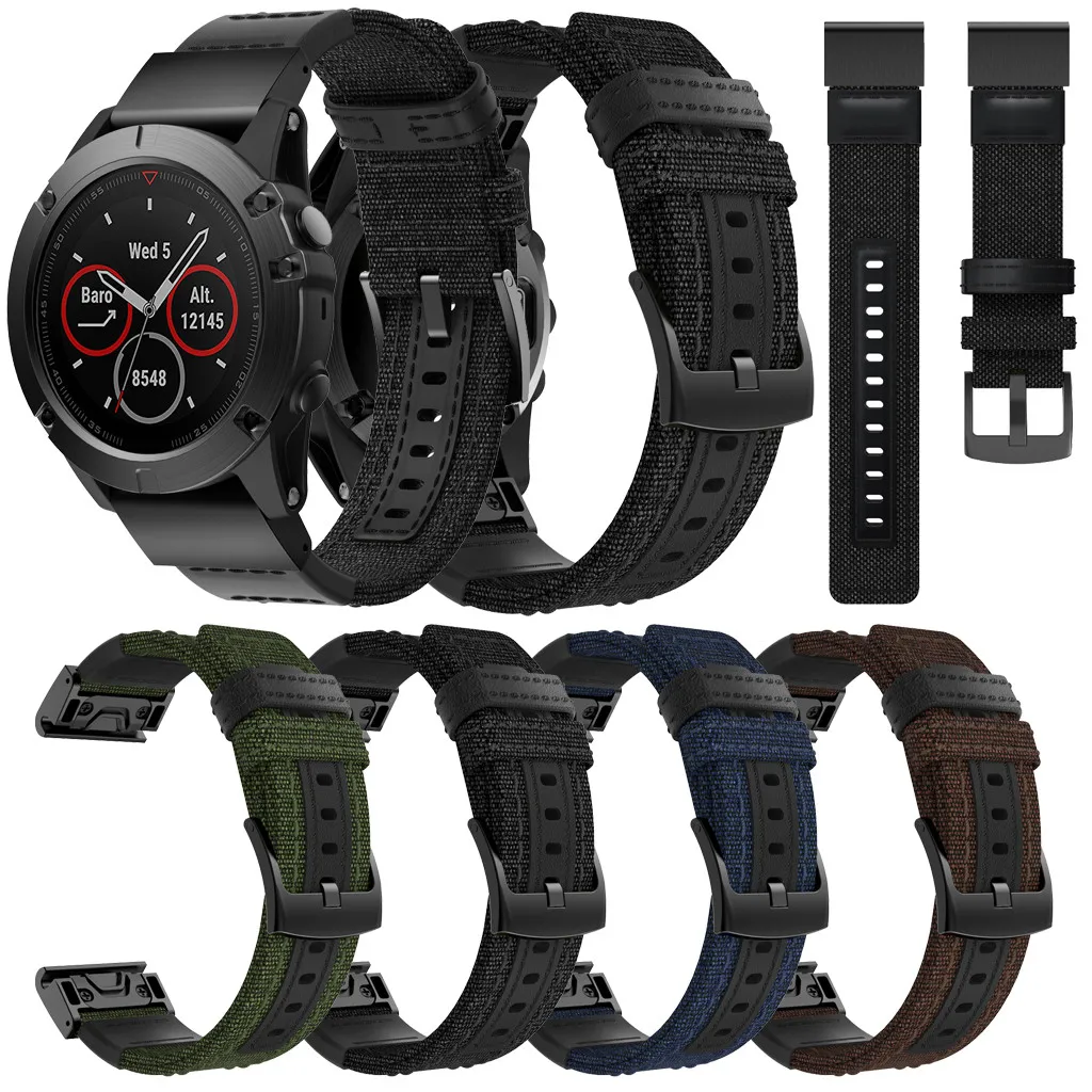Тканый нейлоновый тренировочный ремешок для часов Garmin Fenix 5X/5X Plus/Fenix 3/3HR для Garmin D2 спуск Mk1 кожаный ремешок G2