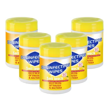 

top selling in 2020 5PCS Disinfection Wipes 80 Sheets Bag Portable 75 Alcohol Wipes 5ML Support Wholesale and Dropshipping