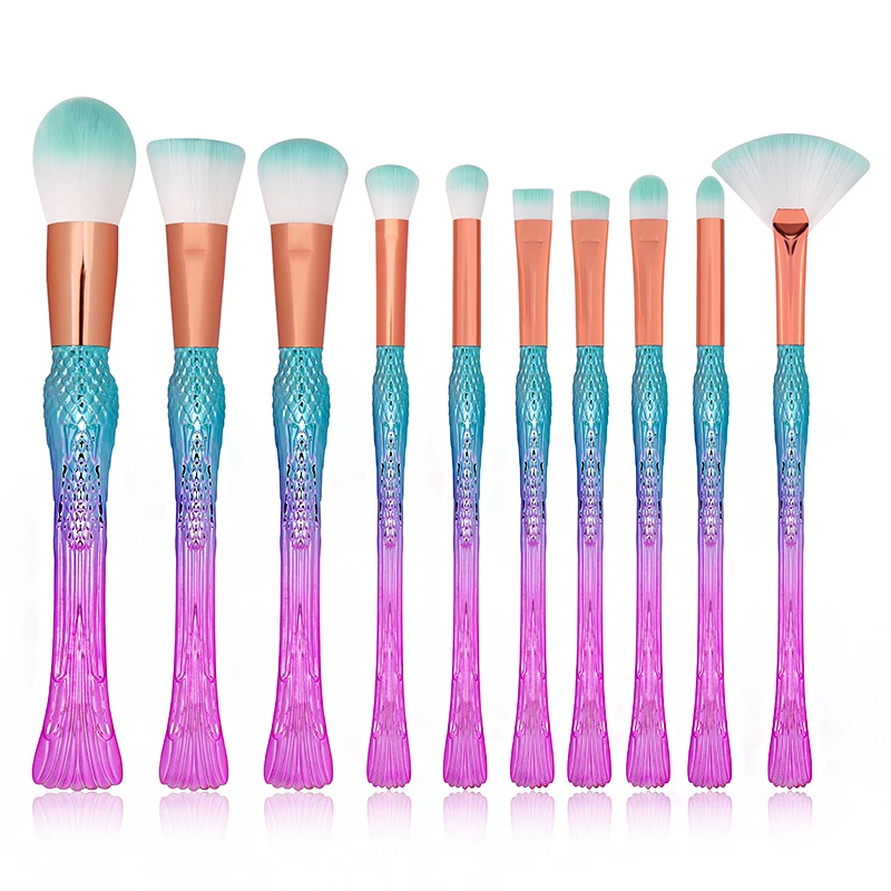 

Makeup Brush Set 10 Pcs Face Mask Concealer Eyeshadow Blending Foundation Powder Blush Eyeshadow Beauty Tools