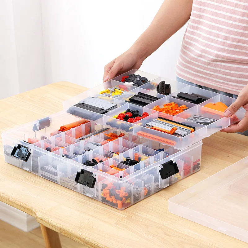  Multifunction Thicken Plastic Grids Home Lego Toy Organize Box Parts Tools Cosmetic Jewelry Storage