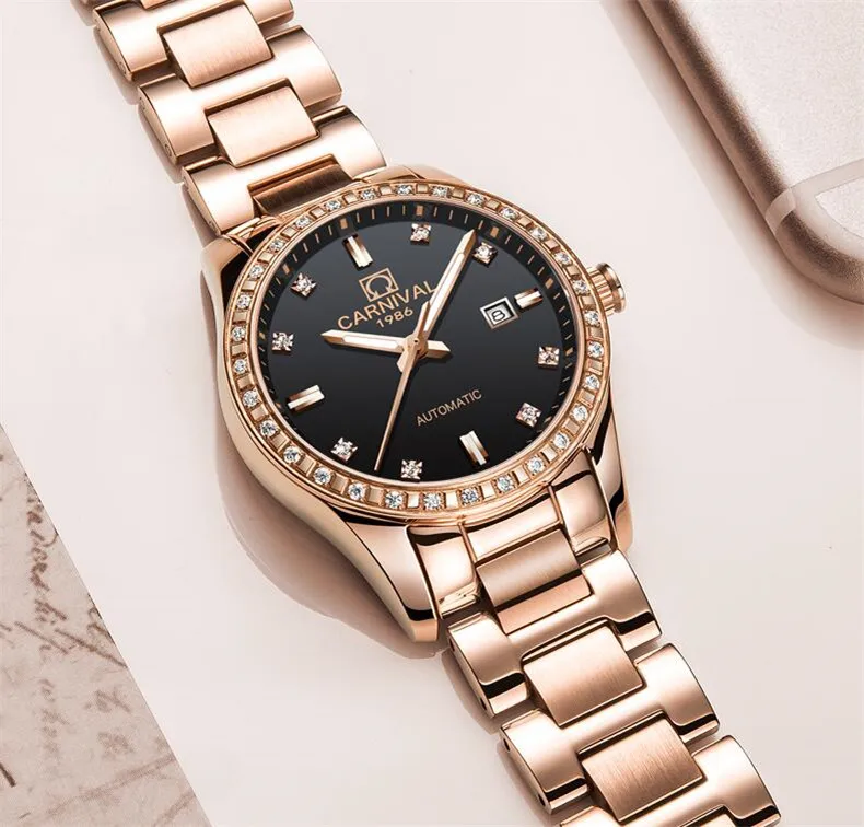Sapphire Crystal Women Watches Fashion Ladies Watch For Women Bracelet Relogio Automatic Mechanical Clock Luxury reloj mujer