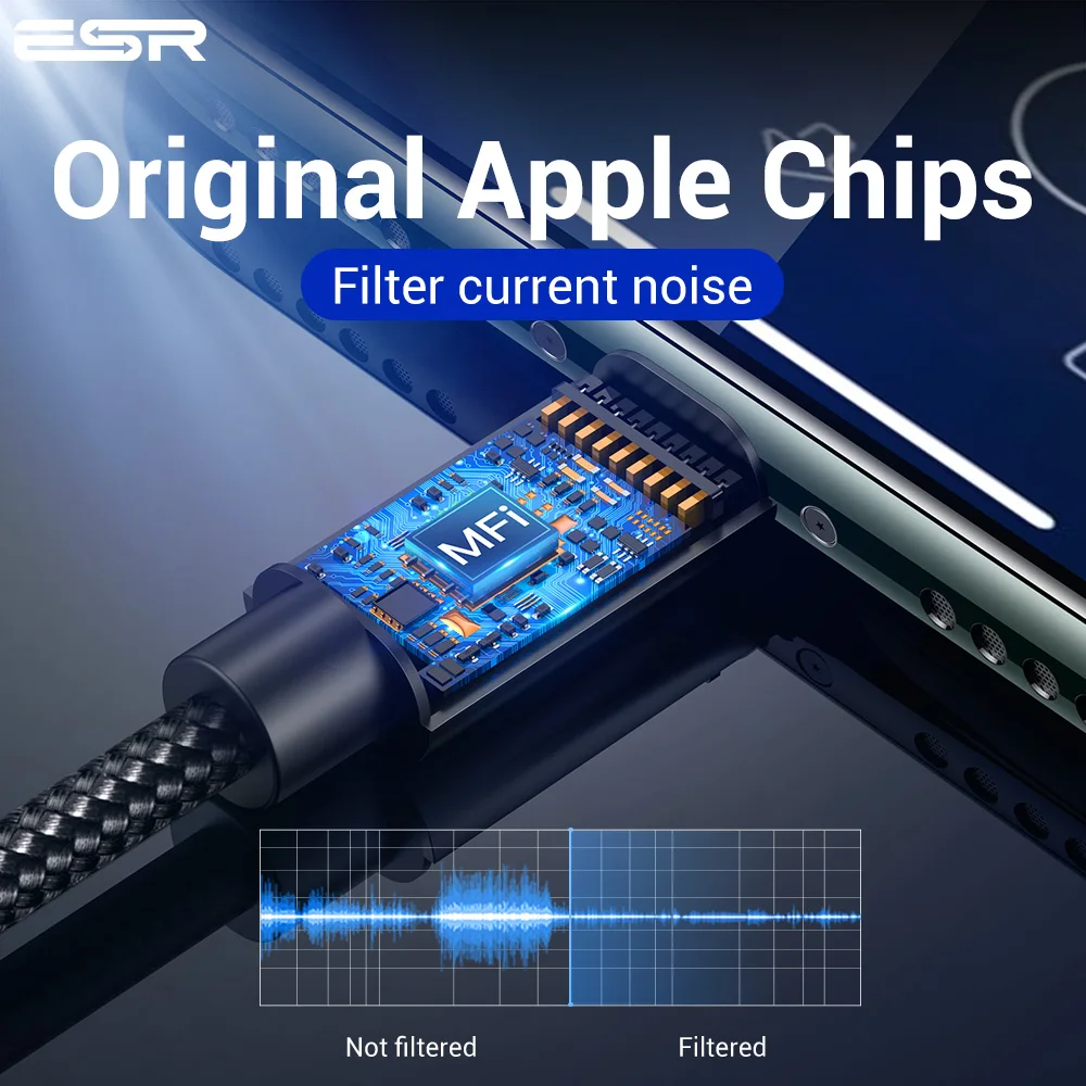 ESR Adapter MFI Lighting 3 5MM Headphone Jack Aux Plug Audio Play For iPhone X 7 8 Plus XR XS 11 pro Max Earphone Adaptador