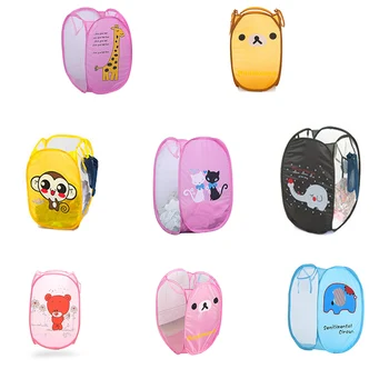 

Laundry Basket Sundries Organizer Folding Cartoon Large Capacity Printing Dirty Clothes Bucket Storage Holder