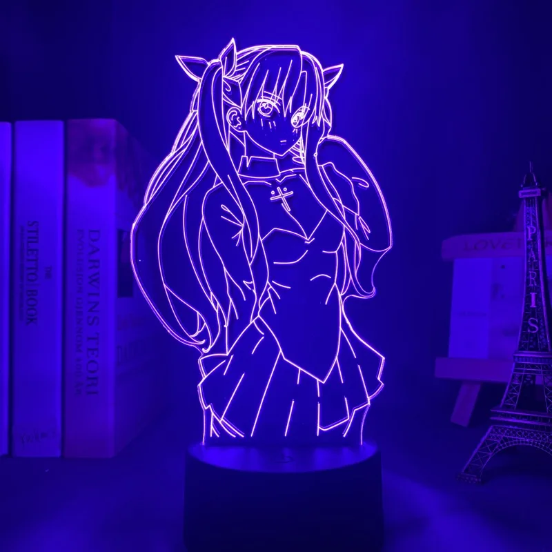 3d лампа в стиле аниме Fate Stay Night Rin Tohsaka светильник для детской комнаты Декор
