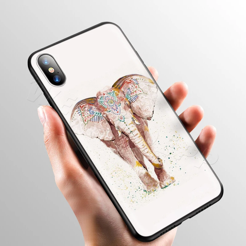 Чехол Webbedepp с индийским Тотем слона для Apple iPhone 11 Pro XS Max XR X 8 7 6 6S Plus 5 5S SE - Цвет: 2