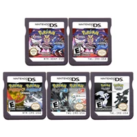Картридж DS для видеоигр, картридж для консоли Pokeon Black2, белый, золотистый, серебристый, 2 в 1 для Nintendo DS 3DS 2DS