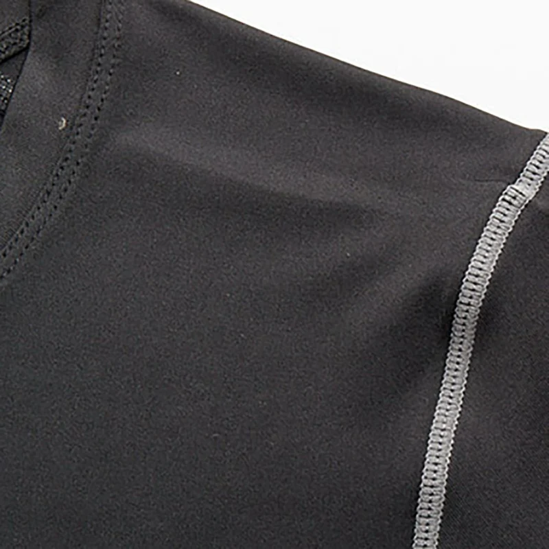 Черный Спортивная одежда для занятий в тренажерном зале Фитнес футболка Для мужчин с коротким рукавом обтягивающая футболка для бега Мужская спортивная одежда