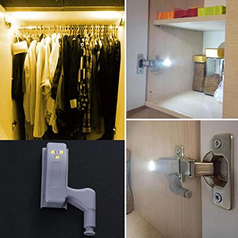 LED Light 1-10pcs Inner Hinge Under Cabinet Universal Wardrobe Cupboard Sensor for Bedroom Kitchen Closet