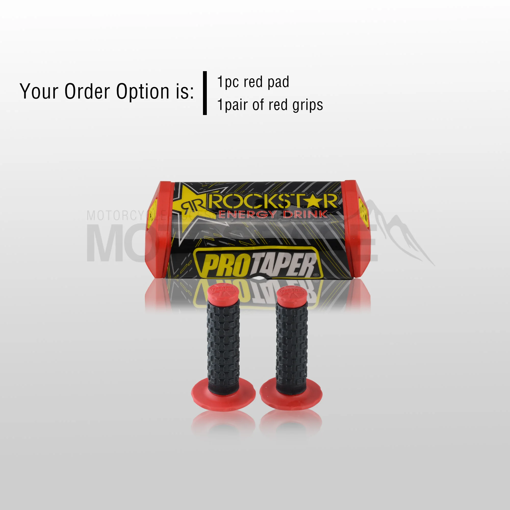 Red Pad Grip Руль для Pro Taper Pack Bar 1-1/" Phantasy ручка бар колодки ручки Pit Pro Гонки Грязь велосипед ямы мотоцикл с адаптер cnc - Цвет: Red Pad Grip