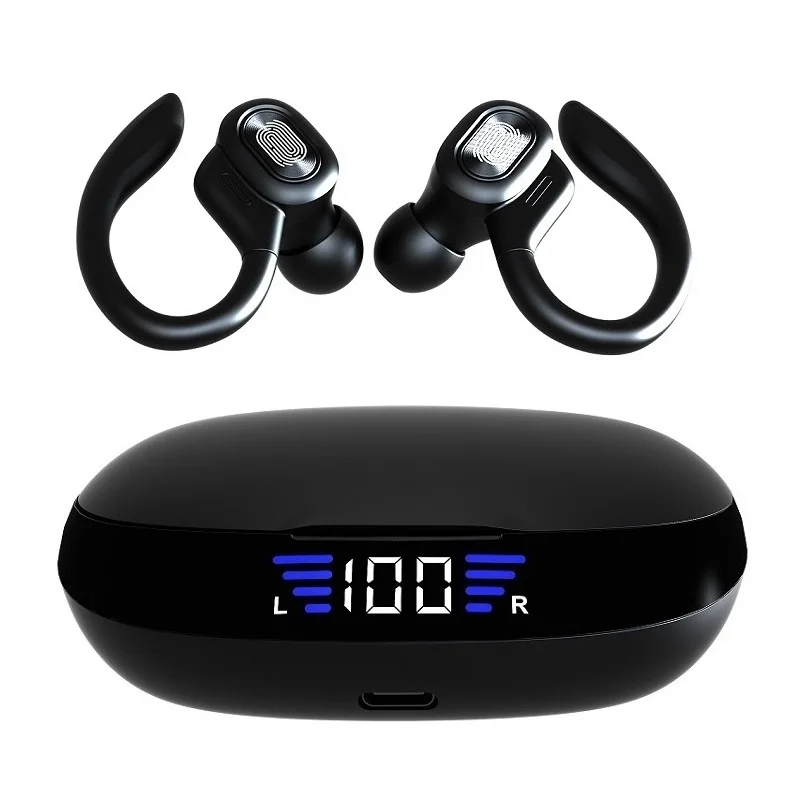 Наушники вкладыши TWS Bluetooth наушники с микрофонами Спорт Ушные крючки