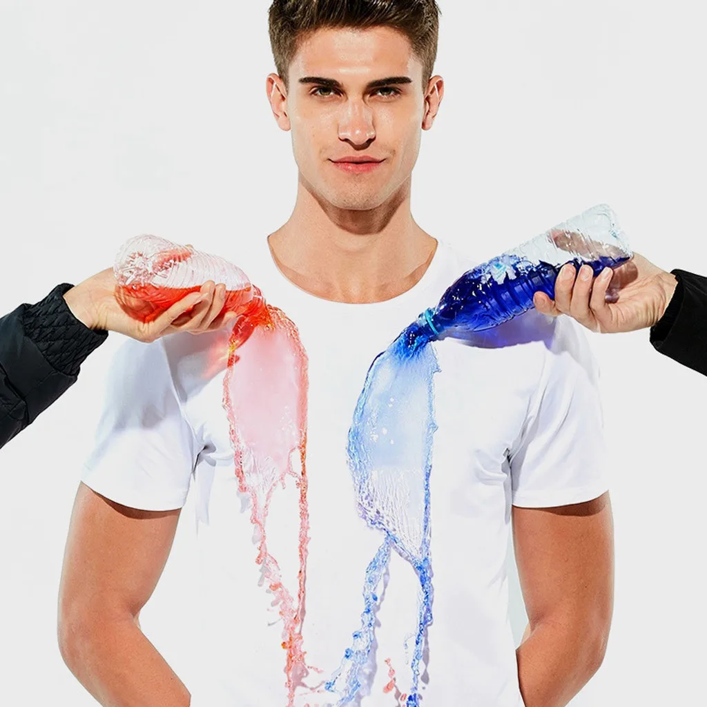 Cycling Jerseys Men Waterproof Breathable Anti-Fouling T-shirt Short Sleeve Hydrophobic Creative And Anti-Stain T-Shirt | Спорт и