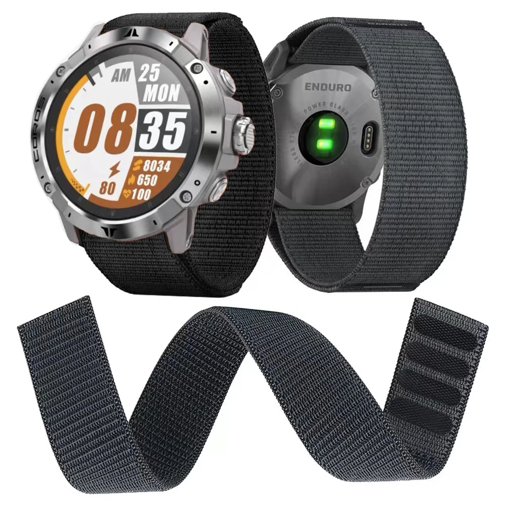 Watch Band Hook & Loop Nylon Strap For Coros Vertix 2 Sport Replacement